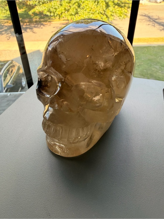 Other - Smoky Quartz Crystal Skull Sculpture - Decorative Home Art